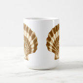 Seashell — bruin en beige koffiemok (Center)
