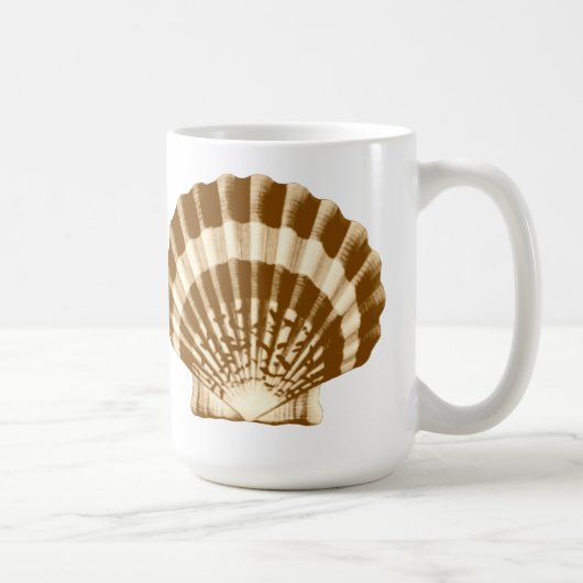 Seashell — bruin en beige koffiemok (Rechts)