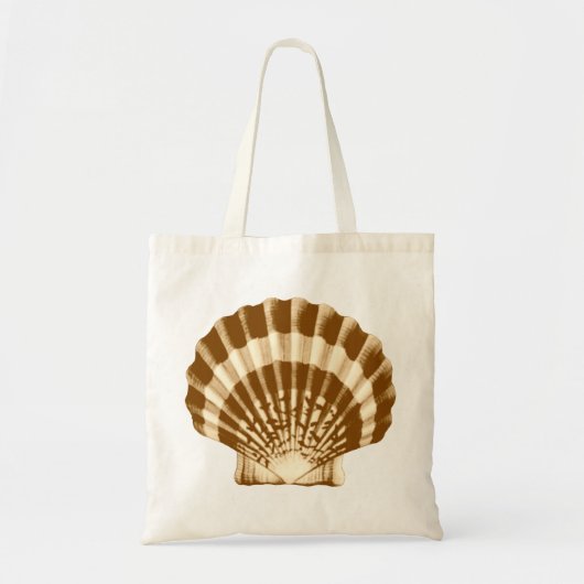 Seashell — bruin en beige tote bag (Voorkant)