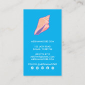 Seashell Chic Beach Beauty Salon Simple Modern Visitekaartje (Achterkant)