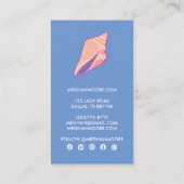 Seashell Chic Beach Beauty Salon Simple Modern Visitekaartje (Achterkant)