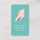 Seashell Chic Minimalist Beachy Visitekaartje (Voorkant)