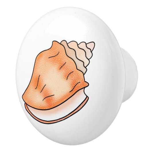 Seashell Coastal Beach House Keramische Knop (Rechts)