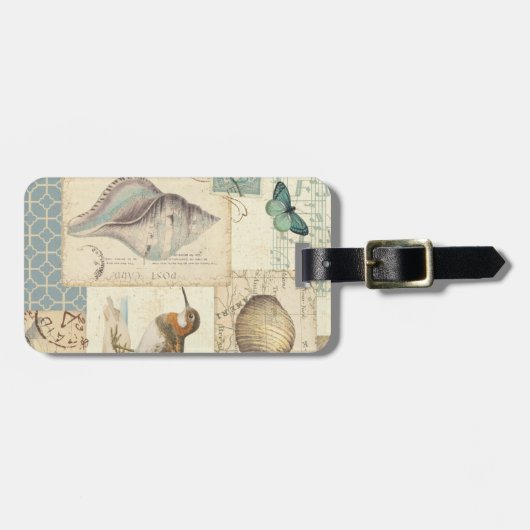 Seashell Collage Bagagelabel (Voorkant horizontaal)