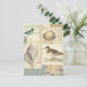 Seashell Collage Briefkaart (Staand voorkant)