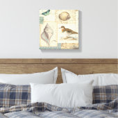Seashell Collage Canvas Afdruk (Insitu (Slaapkamer))