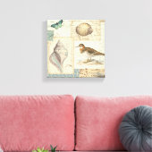 Seashell Collage Canvas Afdruk (Insitu (Woonkamer))