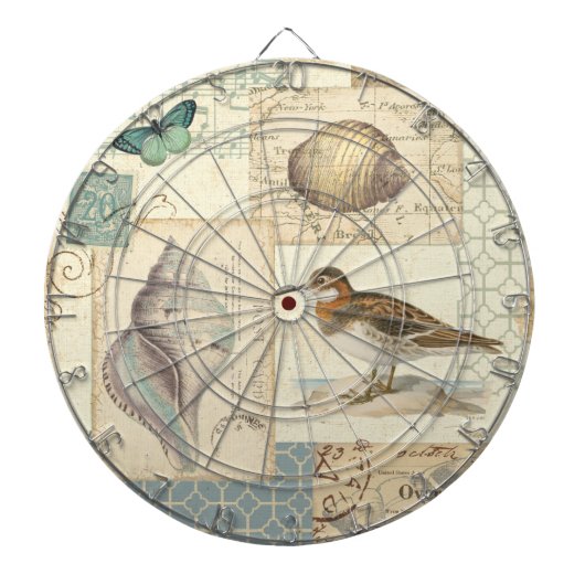 Seashell Collage Dartbord (Voorkant)