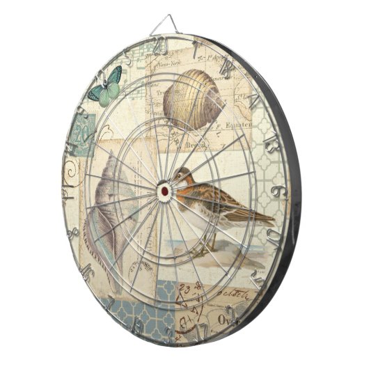 Seashell Collage Dartbord (Voorkant Rechts)