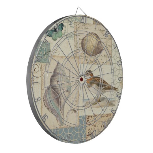 Seashell Collage Dartbord (Voorkant Links)