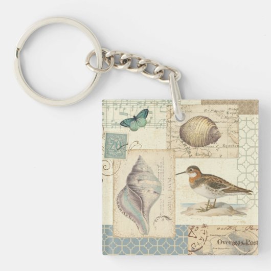 Seashell Collage Sleutelhanger (Voorkant)