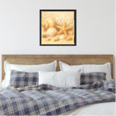 Seashell Collectie Display – Kuststilleven Canvas Afdruk (Insitu (Slaapkamer))