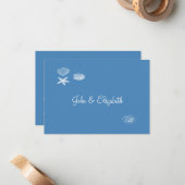 Seashell Collectie Notecard/Bedankt Opmerking Notitiekaartje (Voorkant / Achterkant in situ)