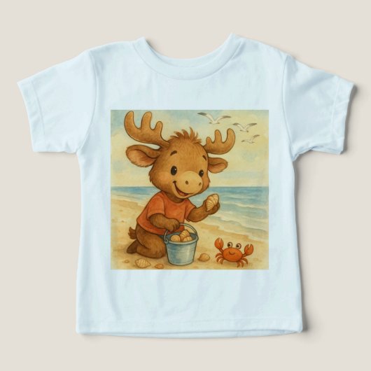 Seashell Collector Beach Explorer T-shirt voor kin (Design voorkant)