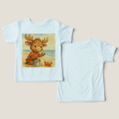 Seashell Collector Beach Explorer T-shirt voor kin (Ontwerp Voorkant & Achterkant)