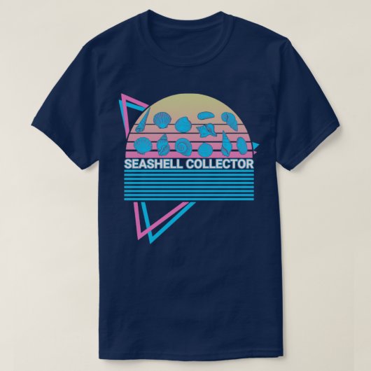 Seashell Collector Retro T-shirt (Design voorkant)