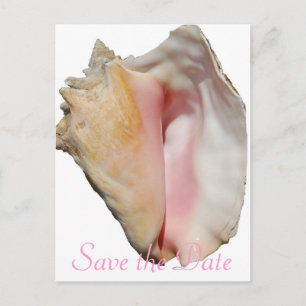 Seashell Conch Beach Wedding Aankondigingskaart