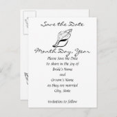 Seashell/Conch Bewaar de datum Aankondigingskaart (Voorkant / Achterkant)