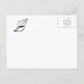 Seashell/Conch Bewaar de datum Aankondigingskaart (Achterkant)