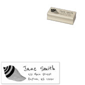 Seashell Conch Shell Beach Vacation Zee Address Rubberstempel (Gestempeld)