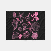Seashell Coquette Bow Hawaii Beach Zomervakantie Fleece Deken (Voorkant (Horizontaal))