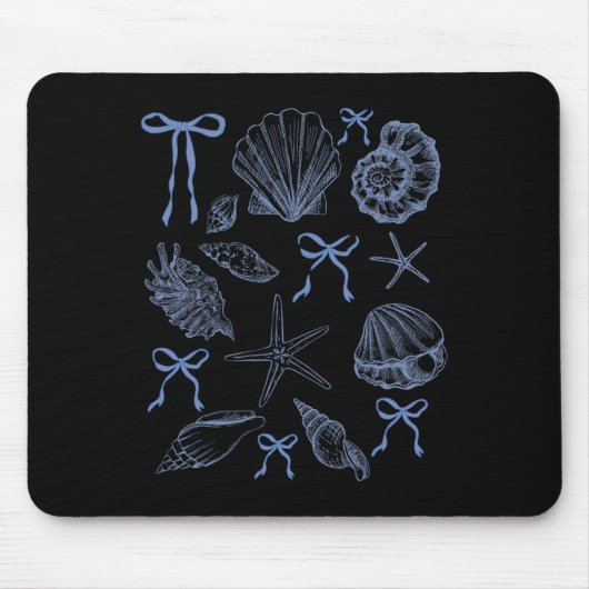 Seashell Coquette Bow Hawaii Beach Zomervakantie Muismat (Voorkant)