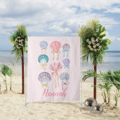 Seashell Coquette Party Banner Tapestry Wandkleed