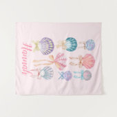 Seashell Coquette Party Banner Tapestry Wandkleed (Voorkant (horizontaal))