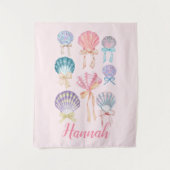 Seashell Coquette Party Banner Tapestry Wandkleed (Voorkant)