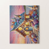Seashell Cottage Whimsical Mermaid Beach House Legpuzzel (Verticaal)