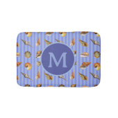  Seashell Custom Monogram Badmat (Voorkant)