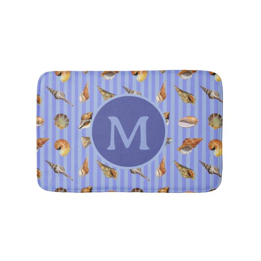 Seashell Custom Monogram Badmat (Voorkant)