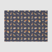 Seashell Decoupage Tissue Paper Navy Tissuepapier (Voorkant)