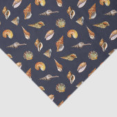 Seashell Decoupage Tissue Paper Navy Tissuepapier (Detail)