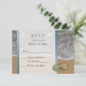 Seashell Destination Wedding DIY RSVP (Staand voorkant)