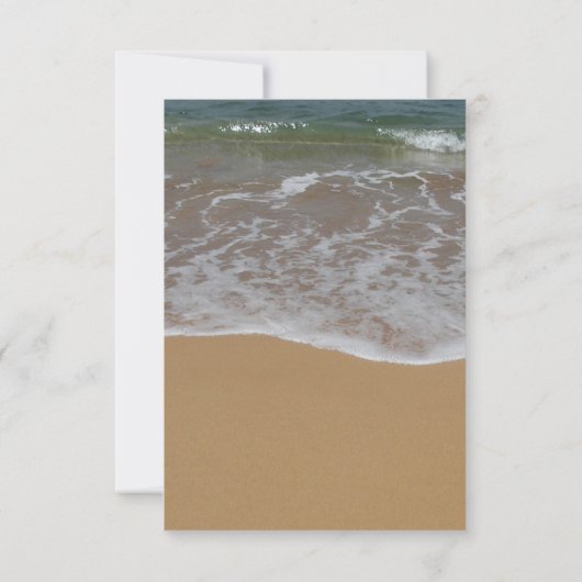 Seashell Destination Wedding DIY RSVP (Achterkant)