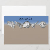 Seashell Drawing Art Briefpapier (Voorkant / Achterkant)