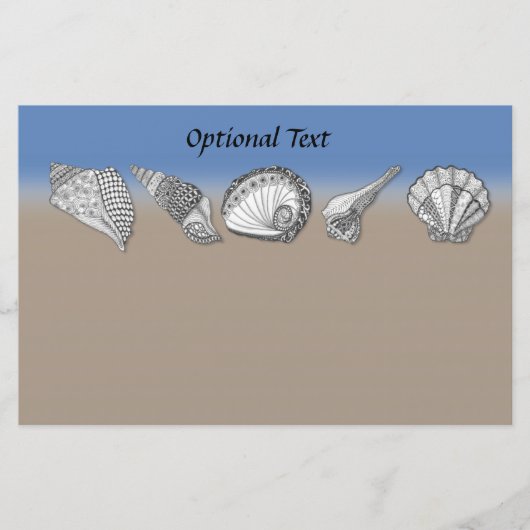 Seashell Drawing Art Briefpapier (Voorkant)