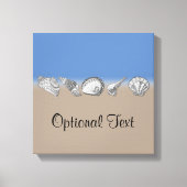 Seashell Drawing Art Canvas Afdruk (Voorkant)