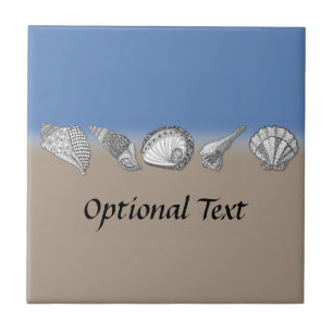 Seashell Drawing Art Tegeltje