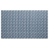 Seashell Drawing White Navy Blue Nautical Stof (Yard (91,4 cm))