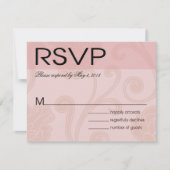 Seashell Dreams Beach Wedding RSVP roze (Voorkant)