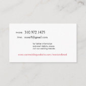 Seashell Dreams Beach Wedding Website roze Informatiekaartje (Achterkant)