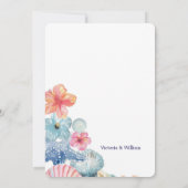 🌊 Seashell Dreams bruiloft uitnodiging 🌊 (Achterkant)