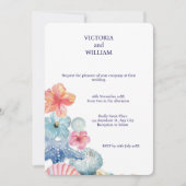 🌊 Seashell Dreams bruiloft uitnodiging 🌊 (Voorkant)