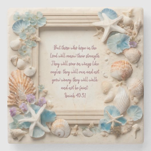 Seashell Dreams Lijst Stenen Onderzetter (Voorkant)
