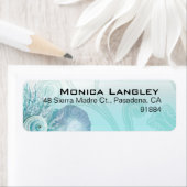 Seashell Dreams Strand Bruiloft aqua Etiket (Insitu)