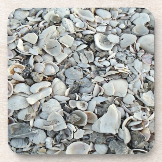 Seashell Drift Coastal Mix Bier Onderzetter (Voorkant)