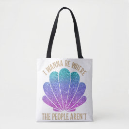 Seashell eenzaamheid tote bag