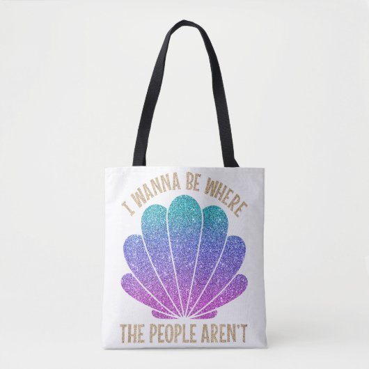 Seashell eenzaamheid tote bag (Voorkant)